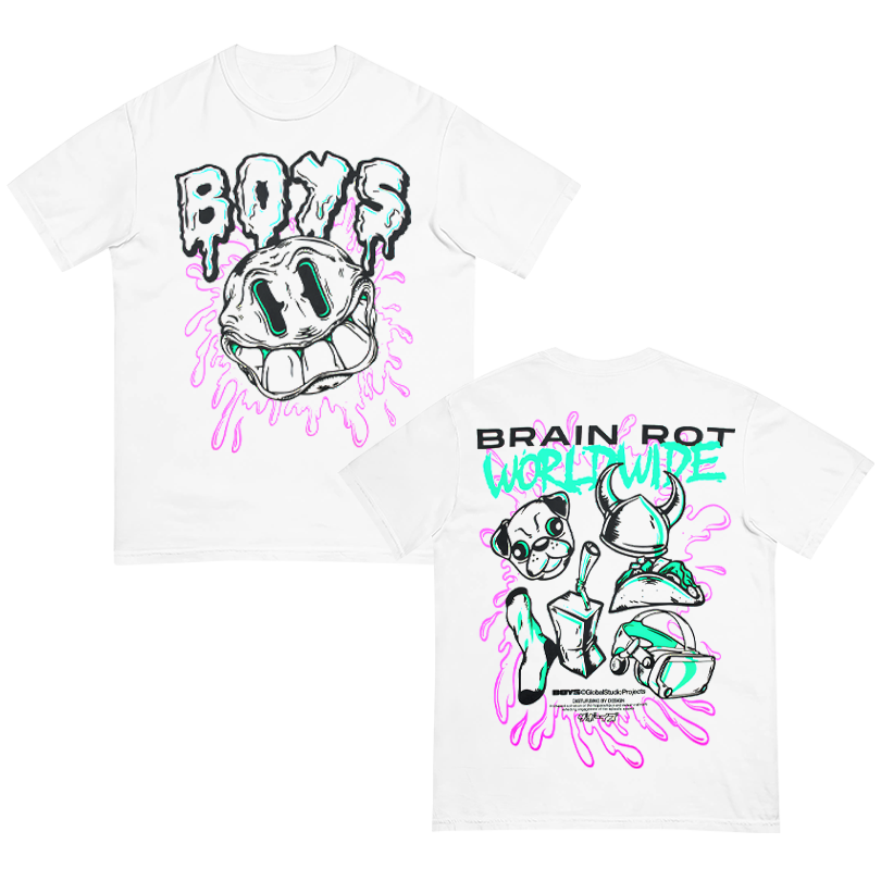 Boys Monster Smiley Icons T-Shirt