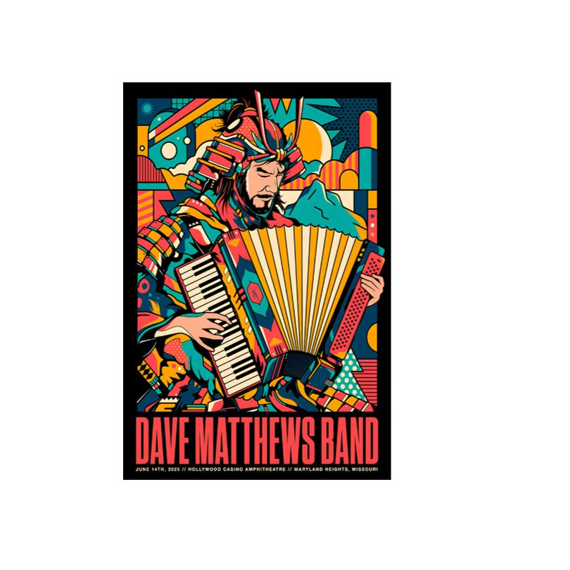 Dave Matthews Band June 14 2025 Maryland Heights MO Poster