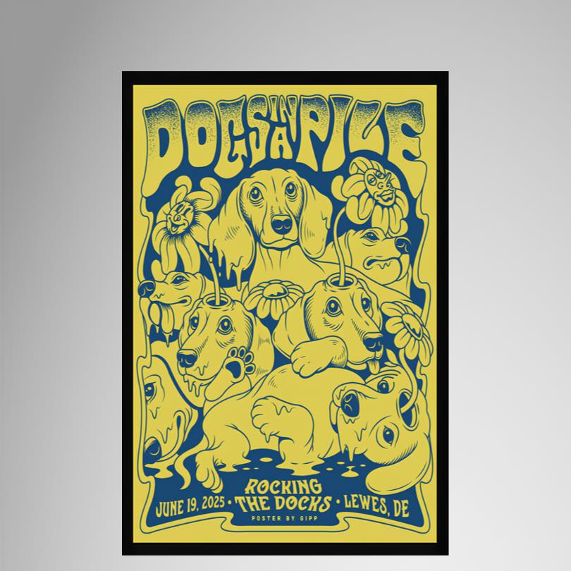 Dogs In A Pile June 19 2025 Lewes DE Poster