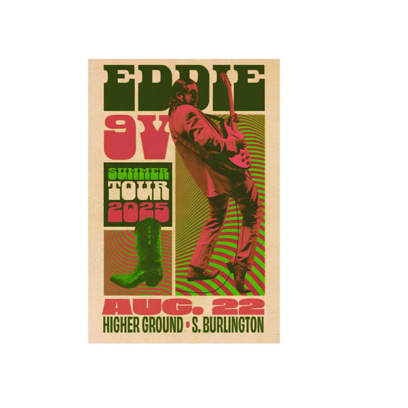 Eddie 9V Tour 2025 Burlington VT Poster