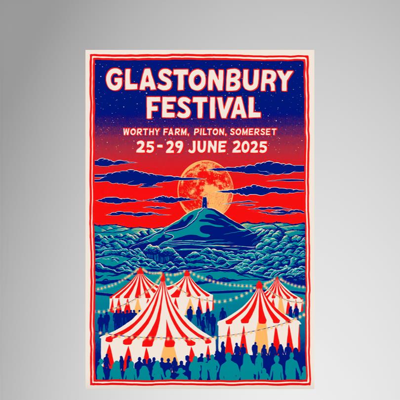 Glastonbury Pilton Somerset 2025 Poster