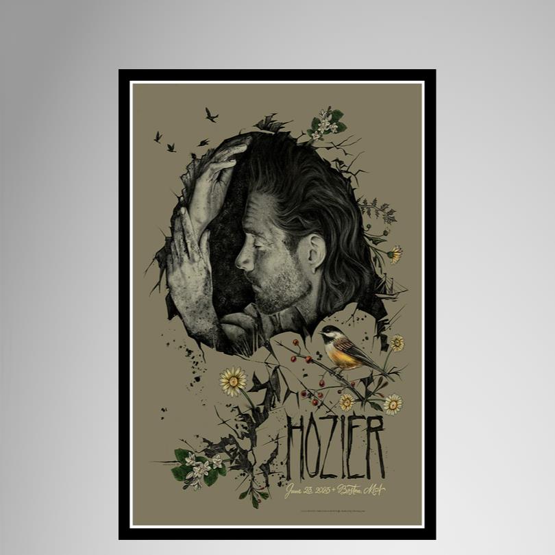 Hozier Tour 2025 Boston MA Poster