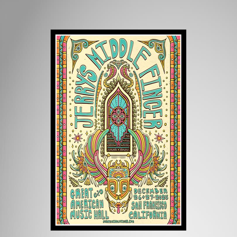 Jerry Middle Finger San Francisco CA Dec 26 27 2025 Poster