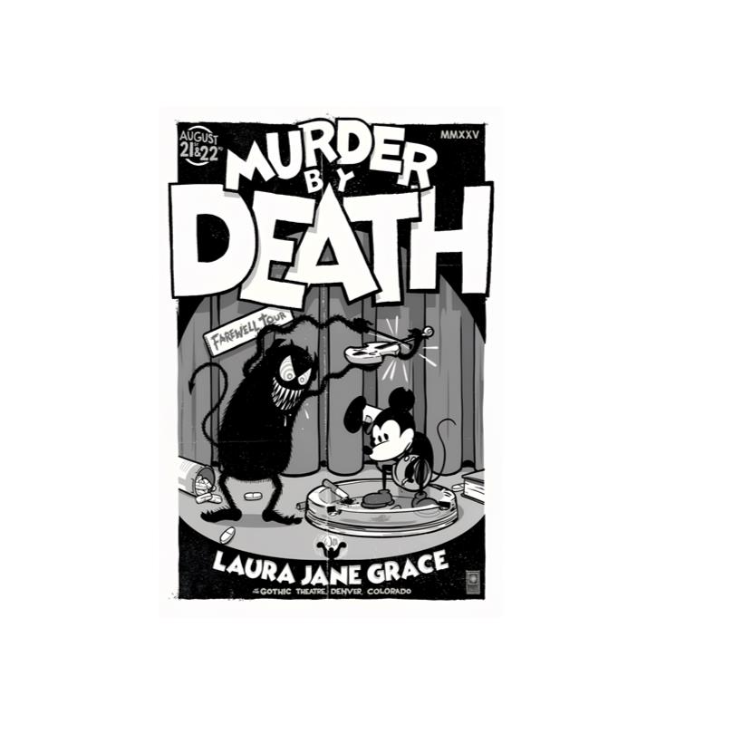 Murder By Death Tour 2025 Gothic Theater Colorado Poster