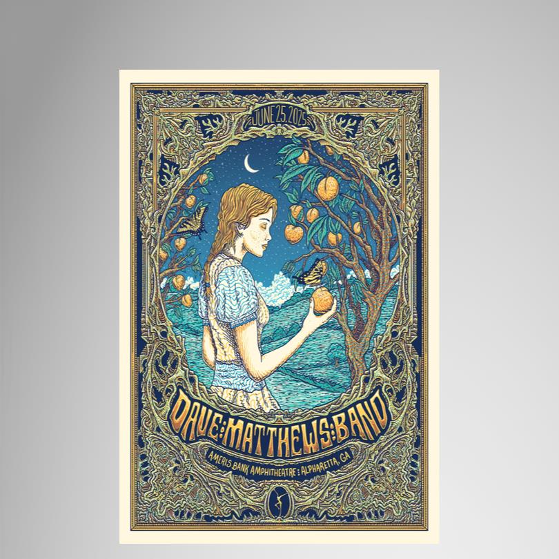 New Poster Dave Matthews Band Jun 25 2025 Alpharetta GA