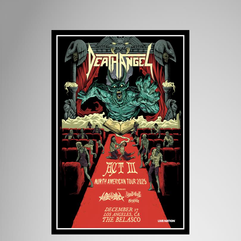 New Poster Death Angel Dec 17 2025 Los Angeles CA
