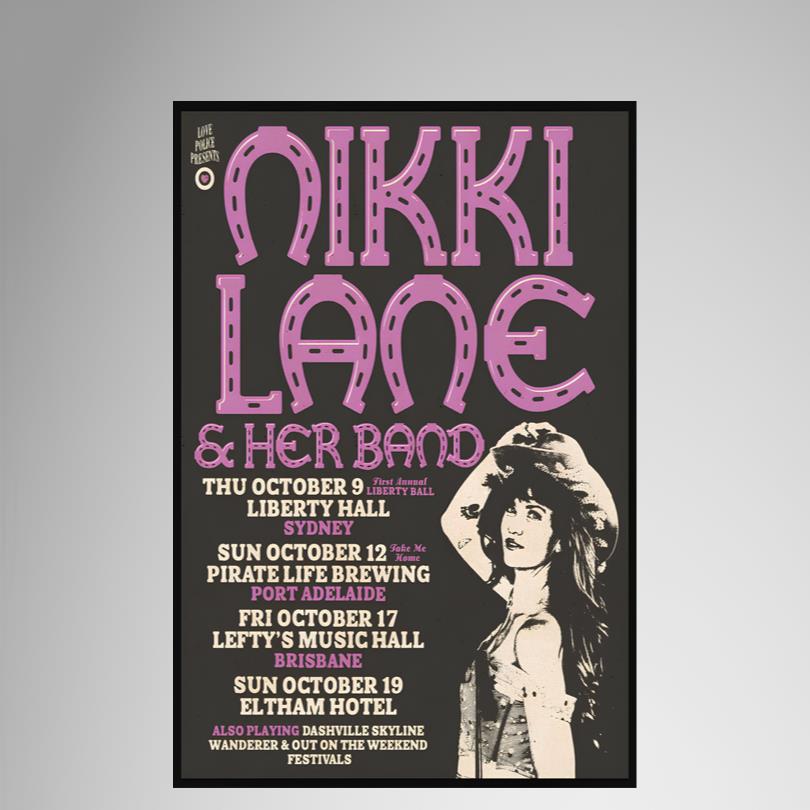Nikki Lane Tour Australia 2025 Poster