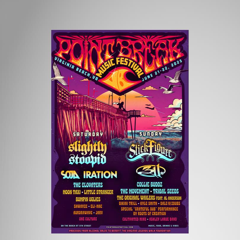 Point Break Festival Virginia Beach VA June 21-22 2025 Poster