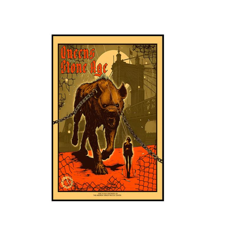 Queens Of The Stone Age Tour 2025 Cincinnati OH Poster