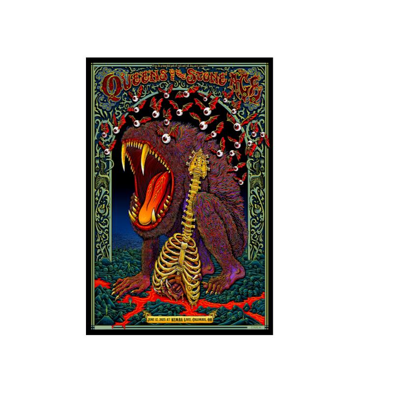Queens Of The Stone Tour 2025 Columbus OH Poster
