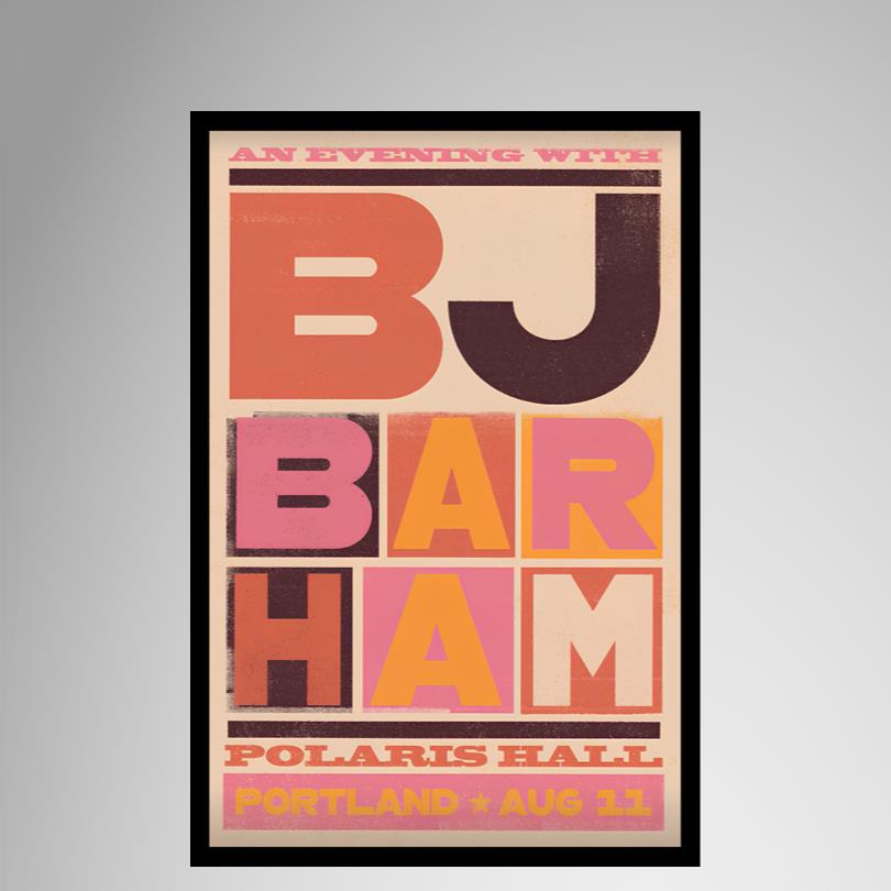 Show Poster BJ Bar Ham August 11 2025 Polaris Hall