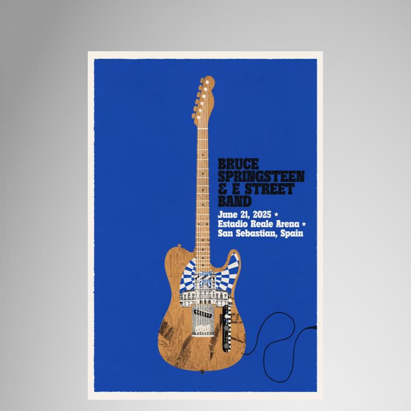 Show Poster Bruce Springsteen And E Street Band June 21 2025 San Sebastian Spain