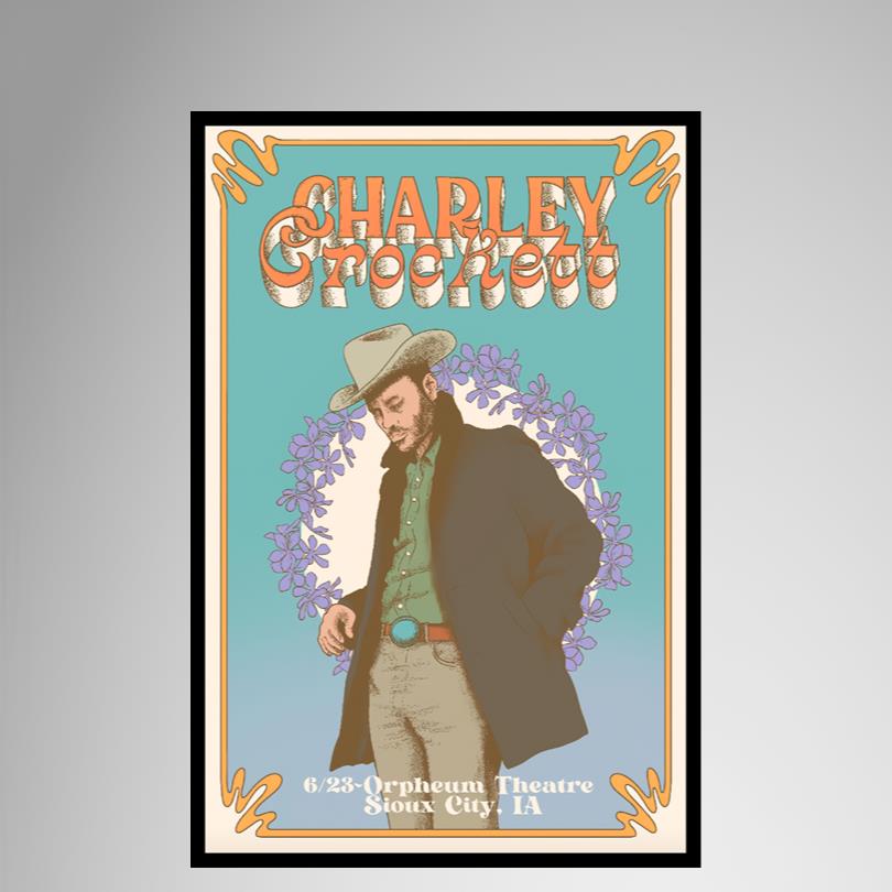 Show Poster Charley Crockett Jun 23 2025 Orpheum Theatre Sioux City IA