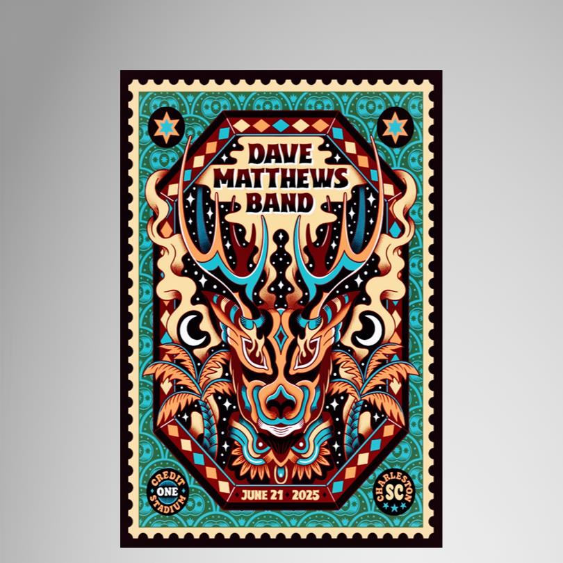Show Poster Dave Matthews Band Charleston SC Jun 21 2025