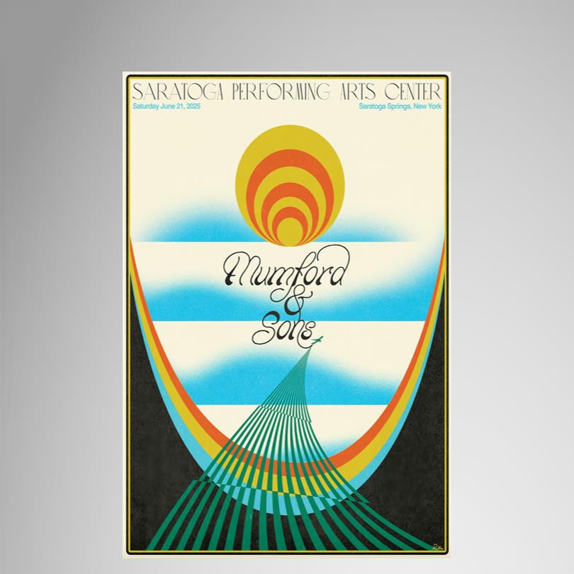 Show Poster Mumford & Song Saratoga Spings New York June 21 2025
