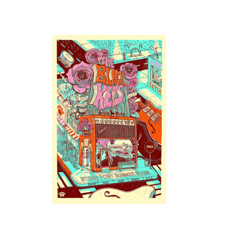 The Black Keys Jun 14 2025 Stone Pony Summer Stage. Asbury Park, NJ Poster