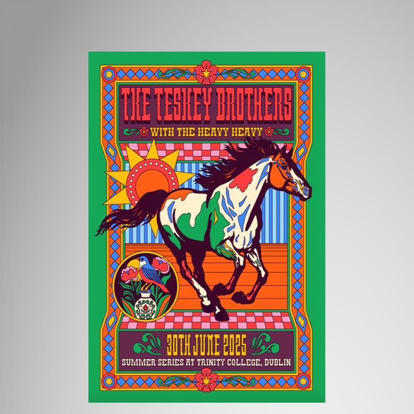 The Teskey Brothers Trinity College Dublin Ireland Jun 30 2025 Poster