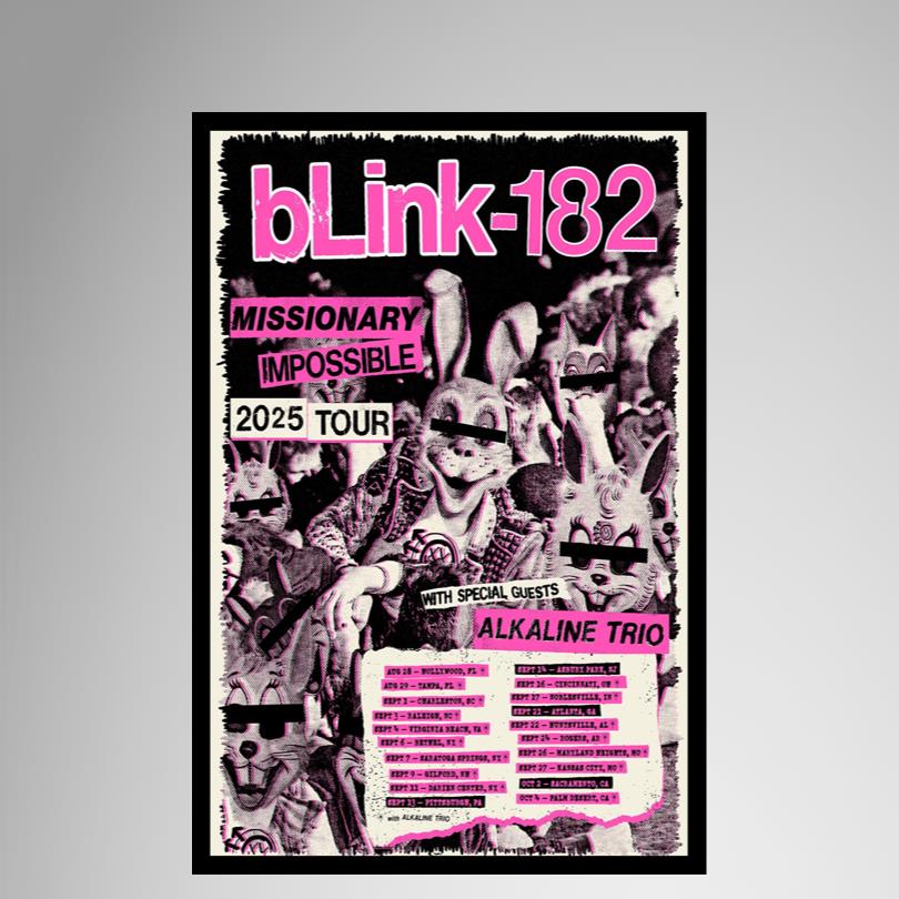 Tour 2025 Blink-182 Poster