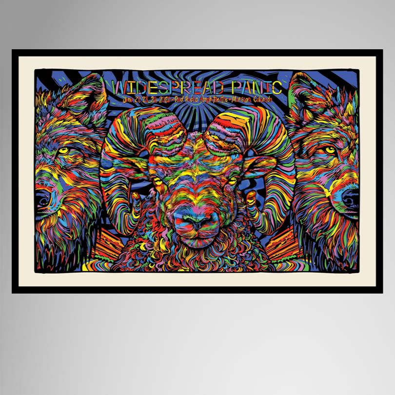 Widespread Panic Red Rocks Poster 2025