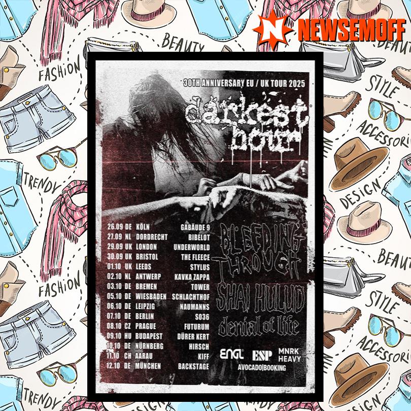 2025 Darkest Hour European Tour Limited Edition Poster