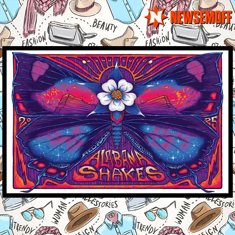 Alabama Shakes July 20 2025 Red Rocks Amphitheatre Morrison CO Concert Poster