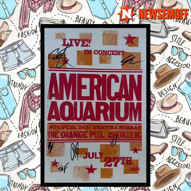 American Aquarium July 27 2025 Asheville NC Concert Poster