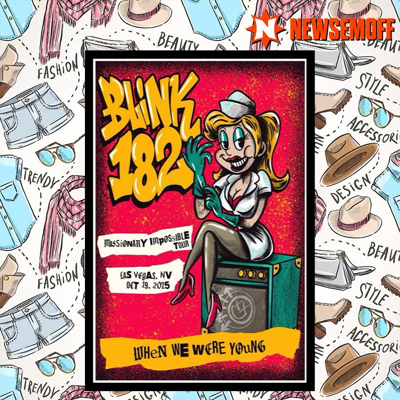 Blink 182 Oct 19 2025 Las Vegas NV Poster