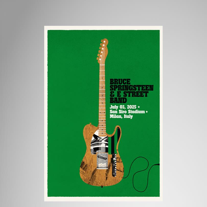 Bruce Springsteen And E Street Band Jul 3 2025 Milan Italy Poster