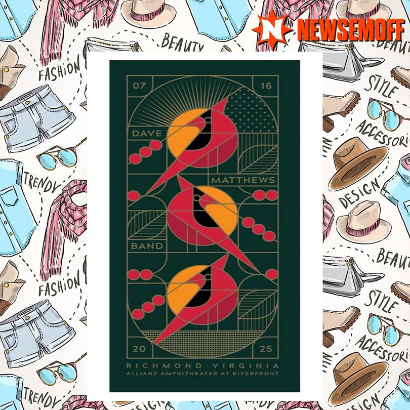Dave Matthews Band Jul 16 2025 Richmond, VA Poster