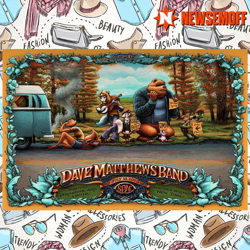 Dave Matthews Band Jul 18 2025 Saratoga Performing Arts Center (SPAC) in Saratoga Springs, NY Poster