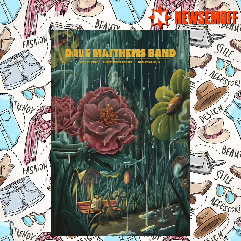 Dave Matthews Band july 11 2025 Noblesville IN Poster
