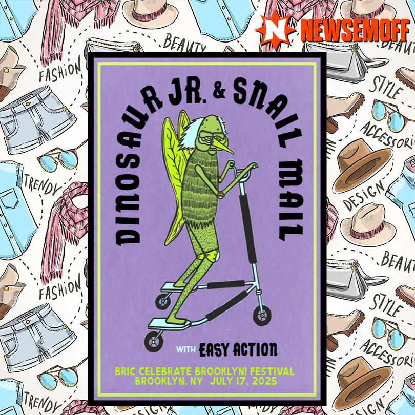 Dinosaur JR. And Snail Mail Jul 17 2025 Brooklyn, NY Poster