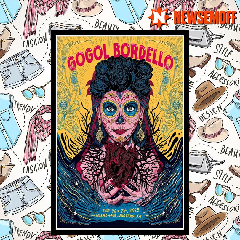 Gogol Bordello July 26 27 2025 Warped Tour Long Beach CA Poster