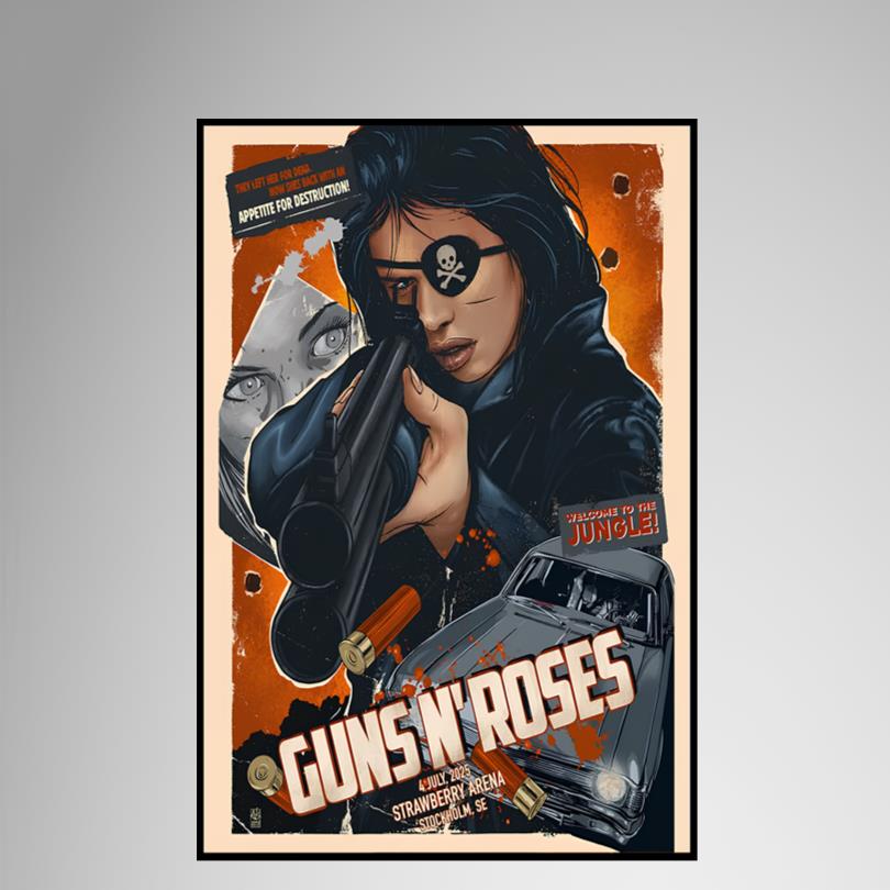 Guns N Roses Europe Tour Poster 2025