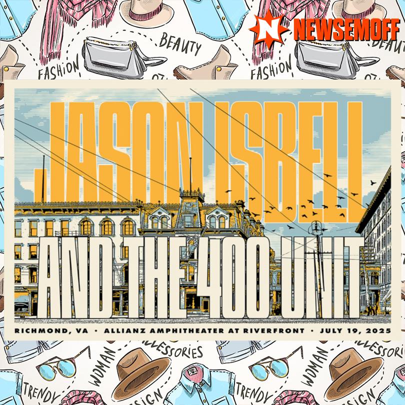 Jason Isbell And The 400 Unit Jul 19 2025 Riverfront Richmond VA Concert Poster