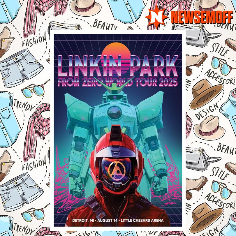 Linkin Park Detroit MI Concert Poster