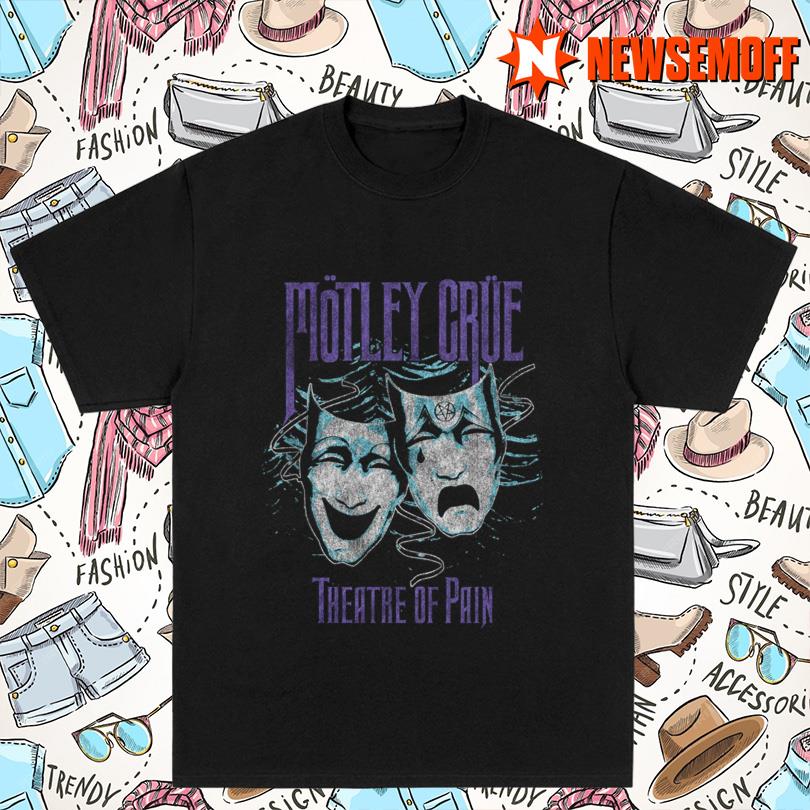 Motley Crue Theatre of Pain Charcoal Cover Tee