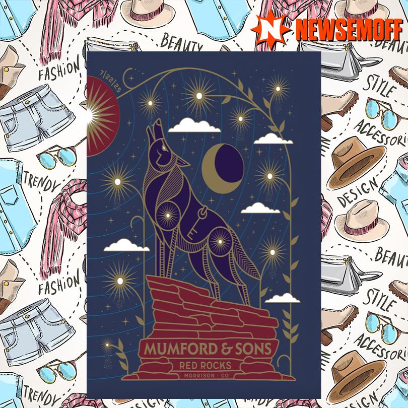 Mumford And Sons Jul 22 2025 Red Rocks Morrison CO Poster