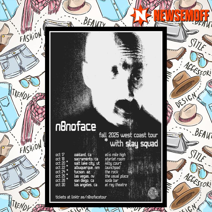 N8noface Fall 2025 West Coast Tour Poster