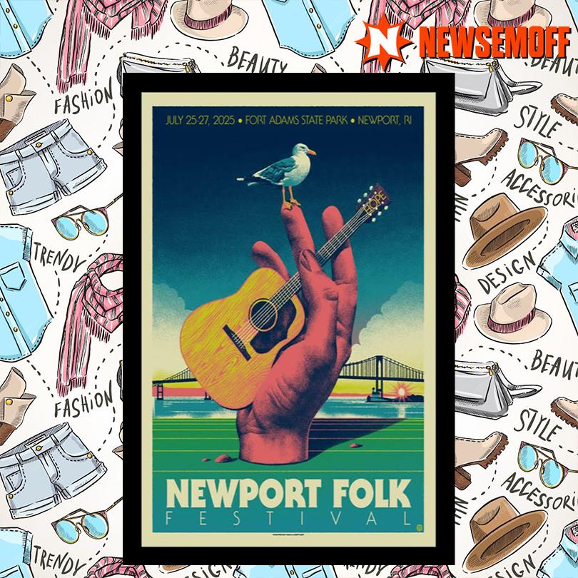 Newport Folk Fort Adams State Park July 25-27 2025 Poster