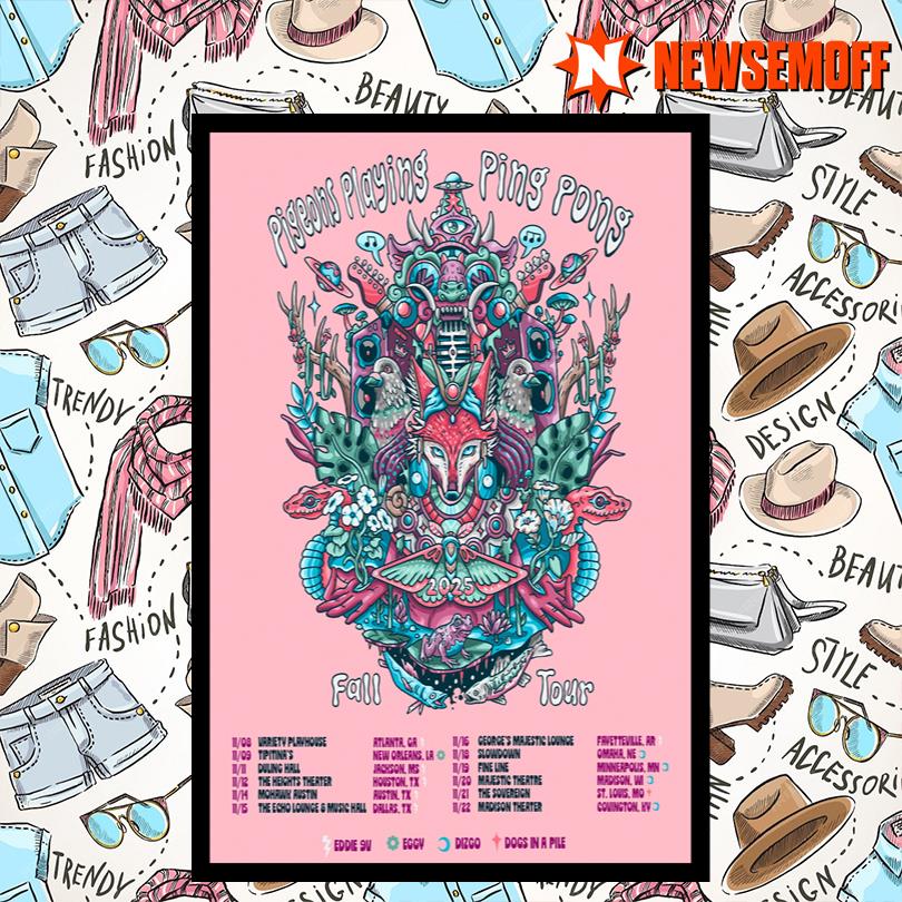 Pigeons Playing Ping Pong Concert Poster
