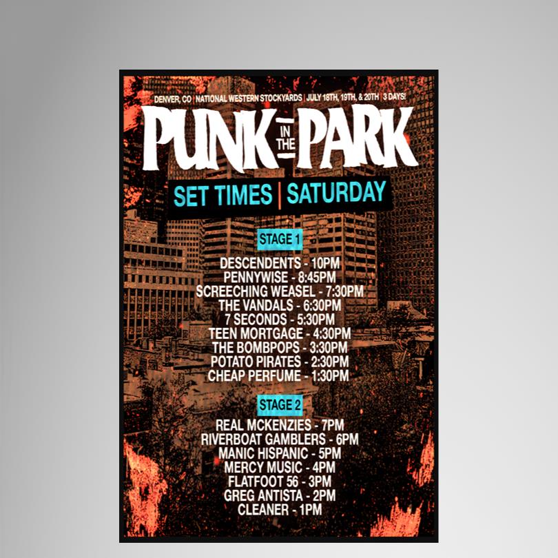 Punk In The Park Denver CO Poster