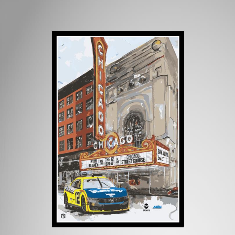 Ryan Blaney July 6 2025 Chicago Street Course Poster