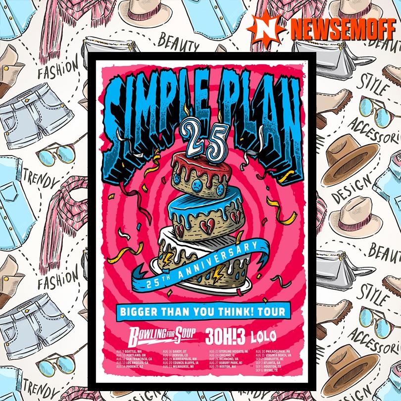 Simple Plan Concert Poster 2025