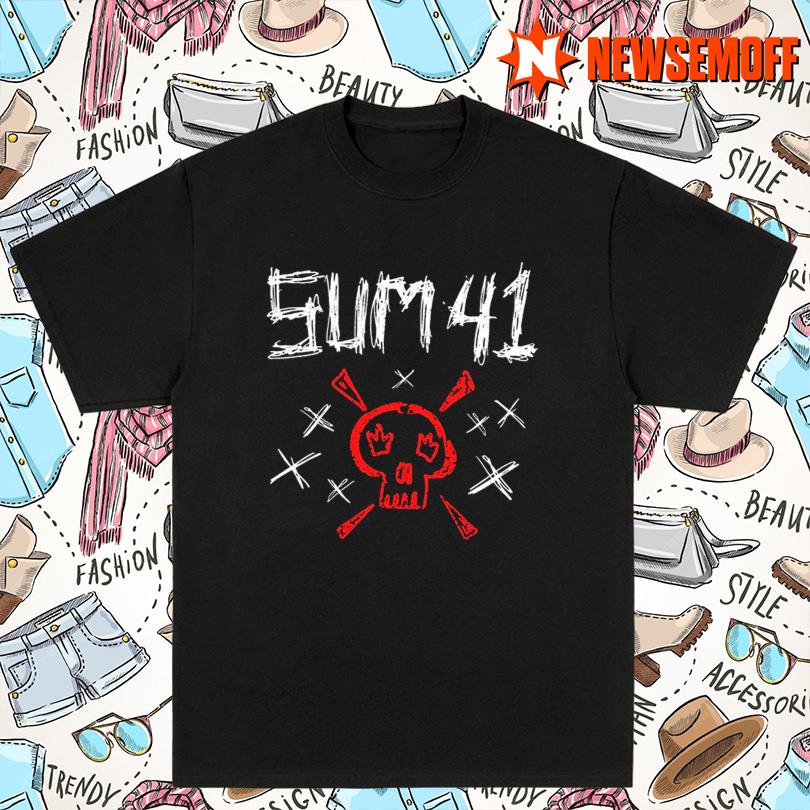 SUM 41 Sketch Logo Skull New Tee