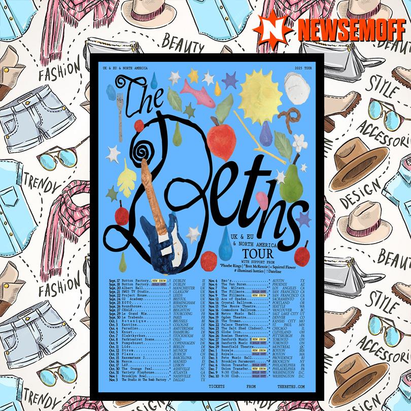The Beths EU Tour 2025 Poster