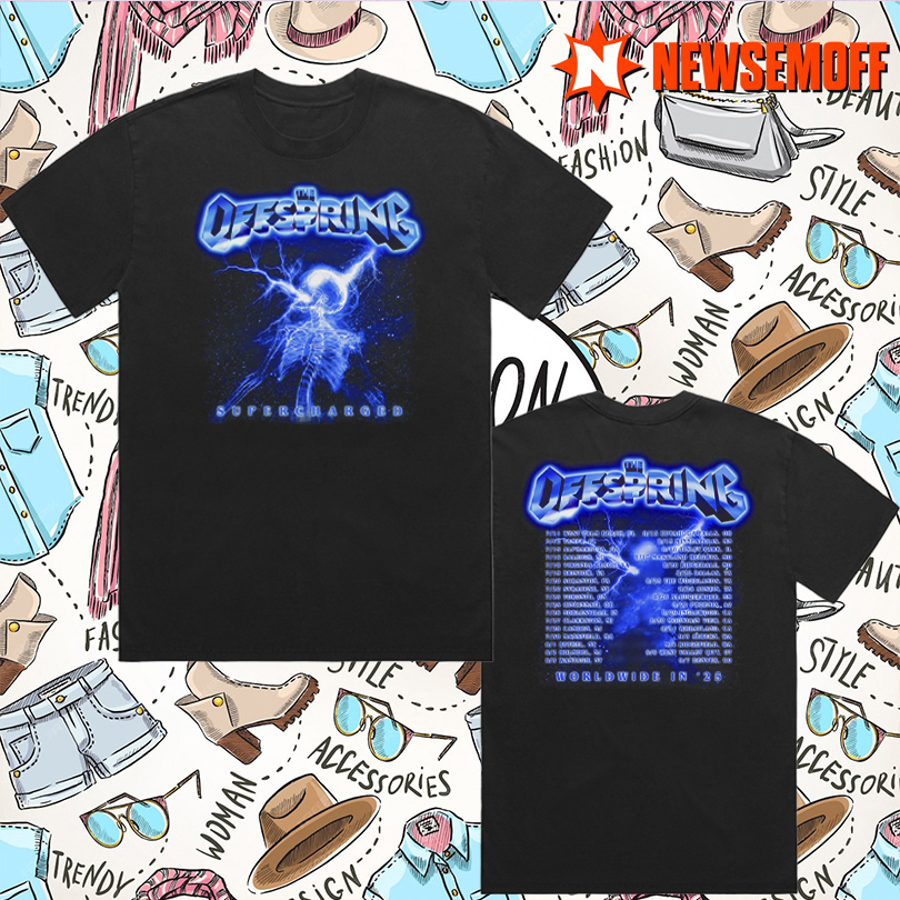 The Offspring Supercharged Skeleton 2025 Tour Shirt
