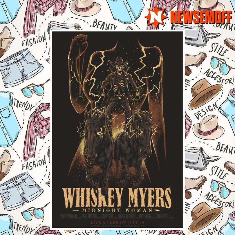Whiskey Myers Jul 19 2025 Nashville TN Poster